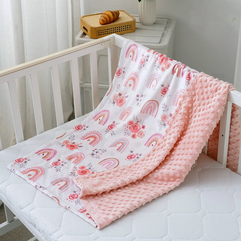 Minky Double Sided Baby Nursery Blanket - Just Kidding Store