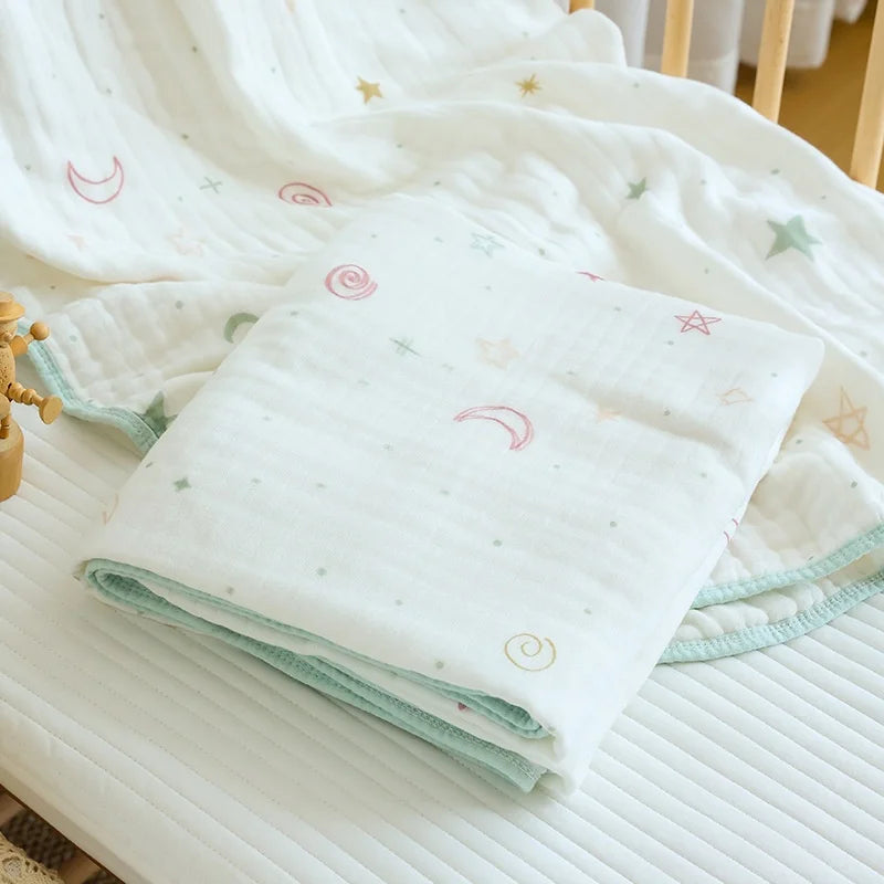 Celestial Dreams 6-Layer Bamboo Cotton Muslin Blanket - Just Kidding Store