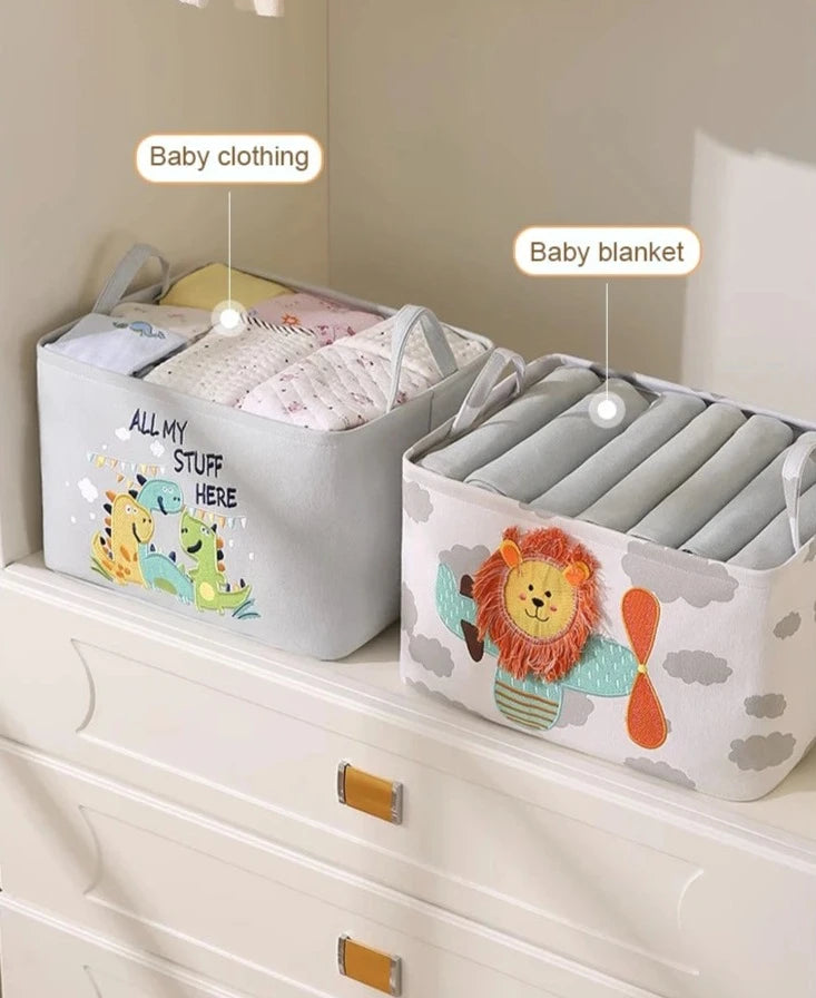 Canvas Storage Basket - Toys Organizer - Just Kidding Store