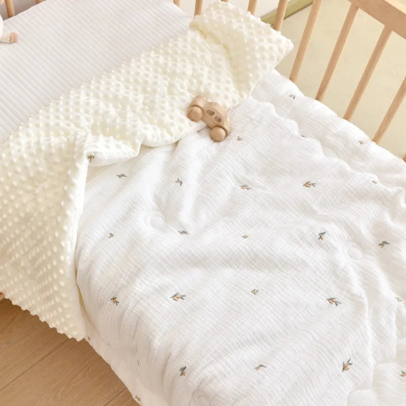 Embroidered Winter Cotton Bed Cover - Just Kidding Store
