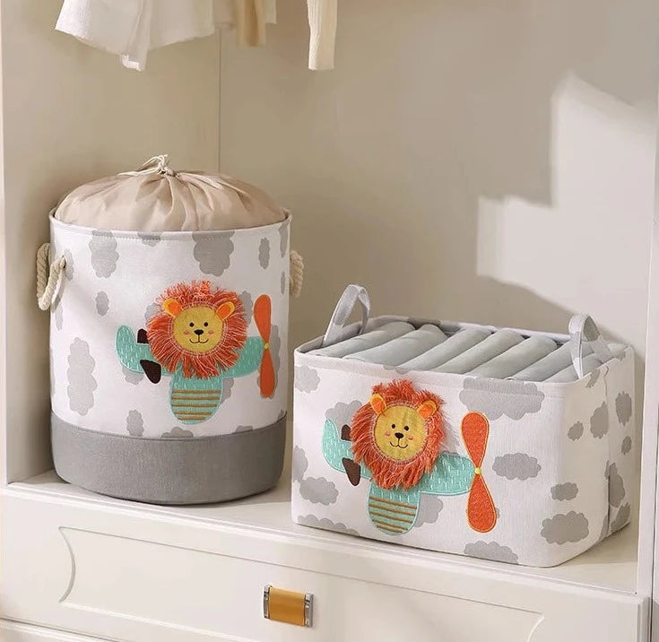 Canvas Storage Basket - Toys Organizer - Just Kidding Store