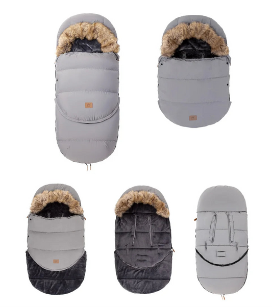 Winter Windproof Footmuff - Adjustable Length Pram Sack 0-4Y - Just Kidding Store