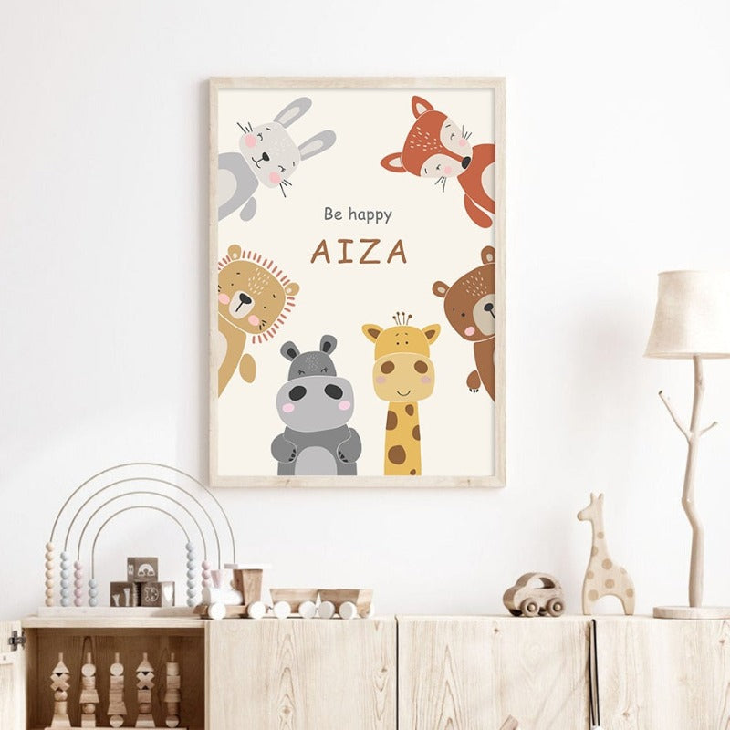 Custom Name Personalised Canvas Poster - Just Kidding Store