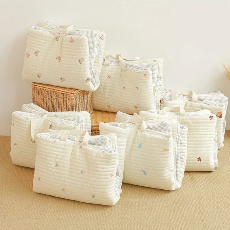 Embroidered Quilted Nursery Children Nap Mat - Just Kidding Store