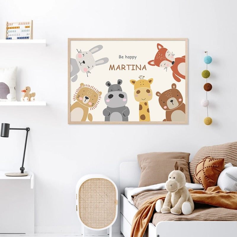 Custom Name Personalised Canvas Poster - Just Kidding Store