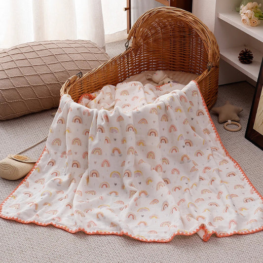 4 Layers Premier Bamboo Cotton Swaddle Blanket - Just Kidding Store