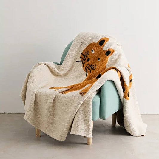 Fluffy Leopard Throw Blanket - Just Kidding Store