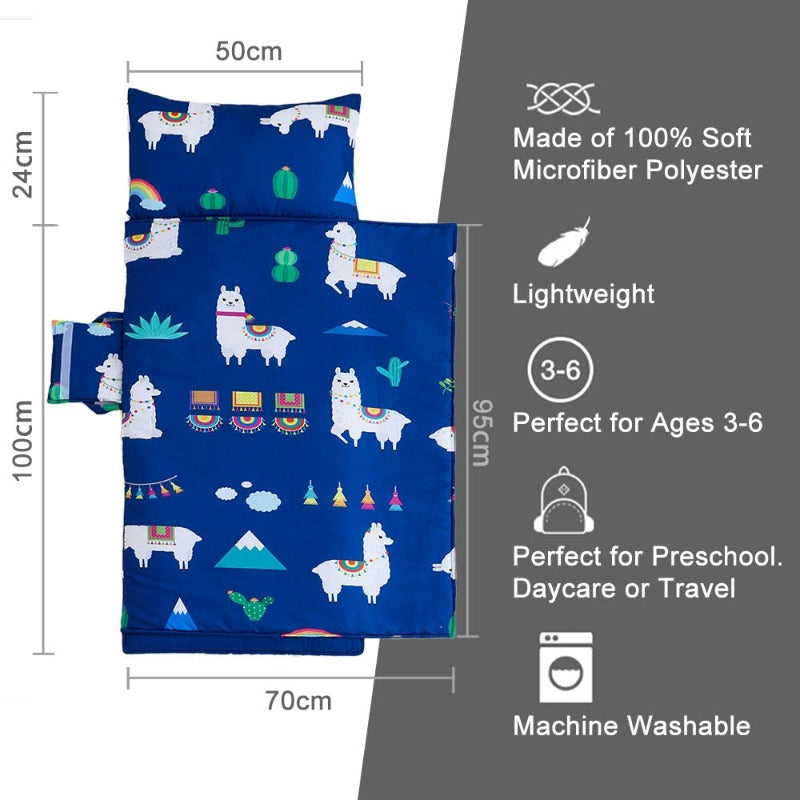 Nap Mat With Removable Pillow - Carry Sleeping Bag - Just Kidding Store