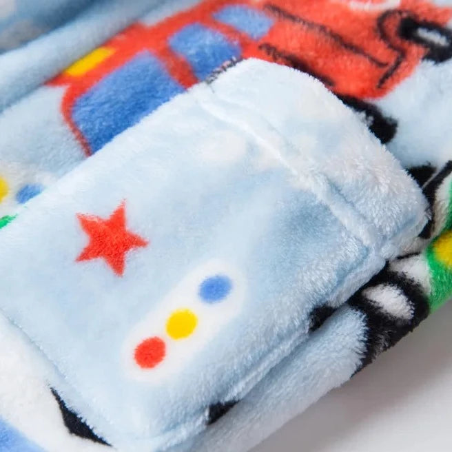 Winter Hooded Flannel Kids Robe - Just Kidding Store