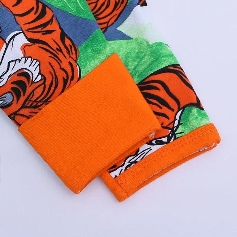 Orange Tiger Baby Infant Romper - Just Kidding Store