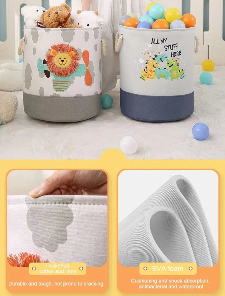 Canvas Storage Basket - Toys Organizer - Just Kidding Store