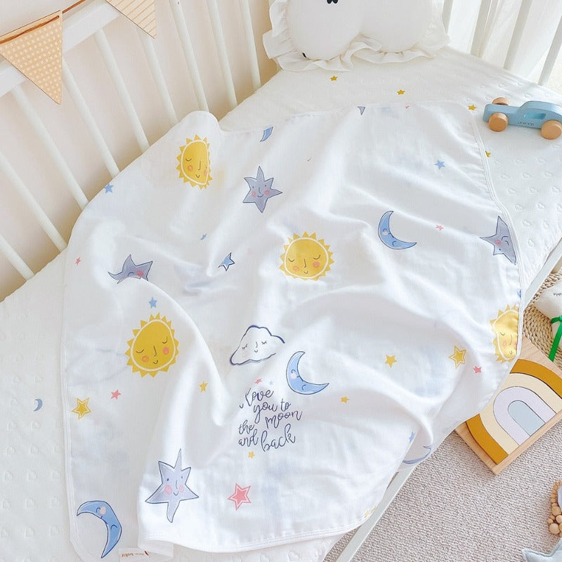4 Layers Muslin Baby Nursery Blanket - Just Kidding Store