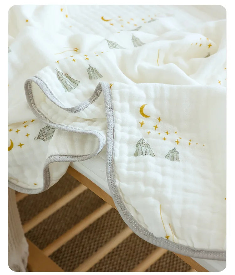 Celestial Dreams 6-Layer Bamboo Cotton Muslin Blanket - Just Kidding Store