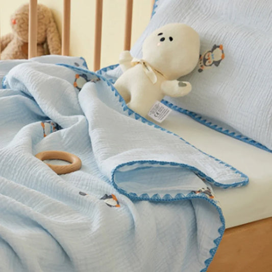 4 Layers Muslin Baby Nursery Blanket - Just Kidding Store