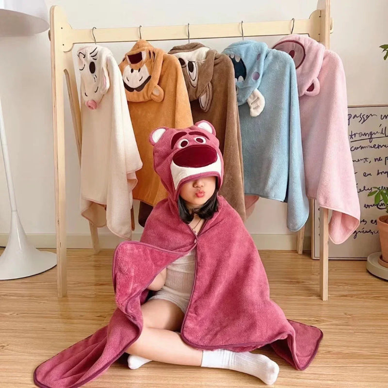 Cartoon Animals Hooded Bath Towel - Just Kidding Store