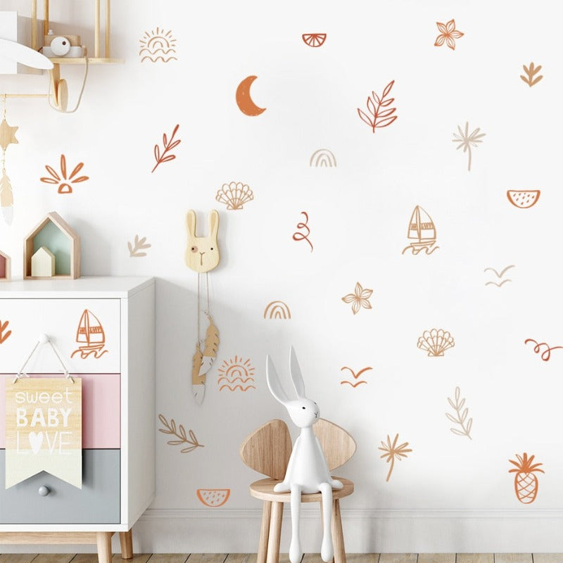 Boho Summer Vibes Wall Decals - Just Kidding Store