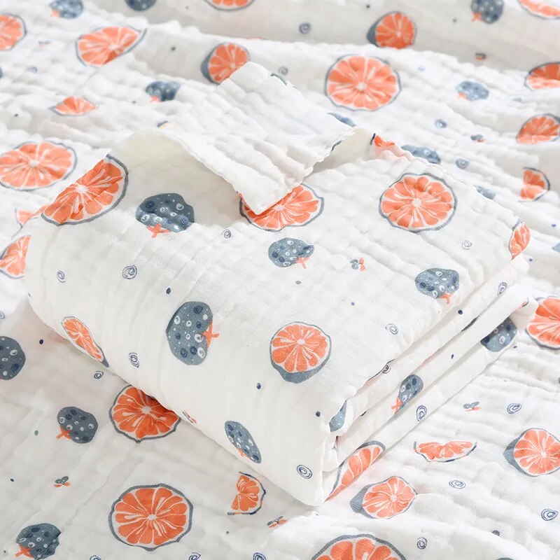 6 Layers Cotton Muslin Swaddle Blanket - Just Kidding Store