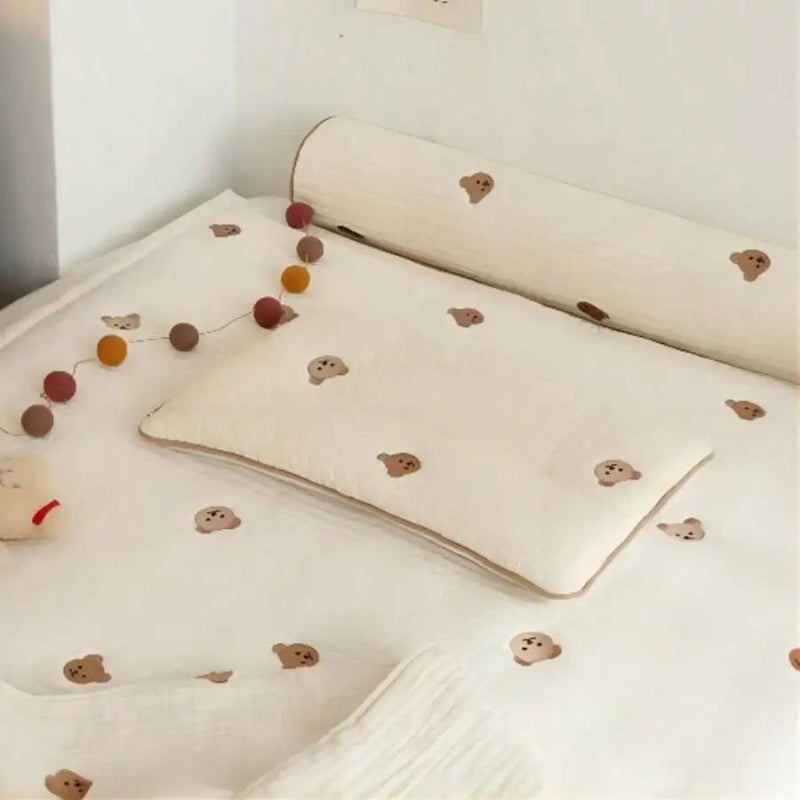 Embroidered Toddler Baby Nursery Quilted Pillow - Just Kidding Store