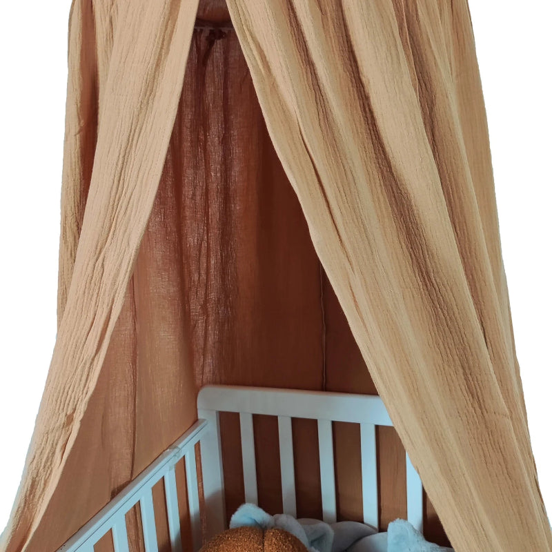 OEKO-Tex Premium Muslin Cotton Canopy With Frills - Just Kidding Store