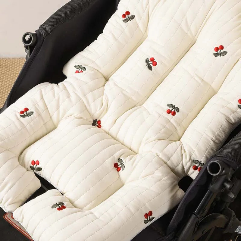 Embroidered Stroller Liner - Thicken Pram Pad - Just Kidding Store