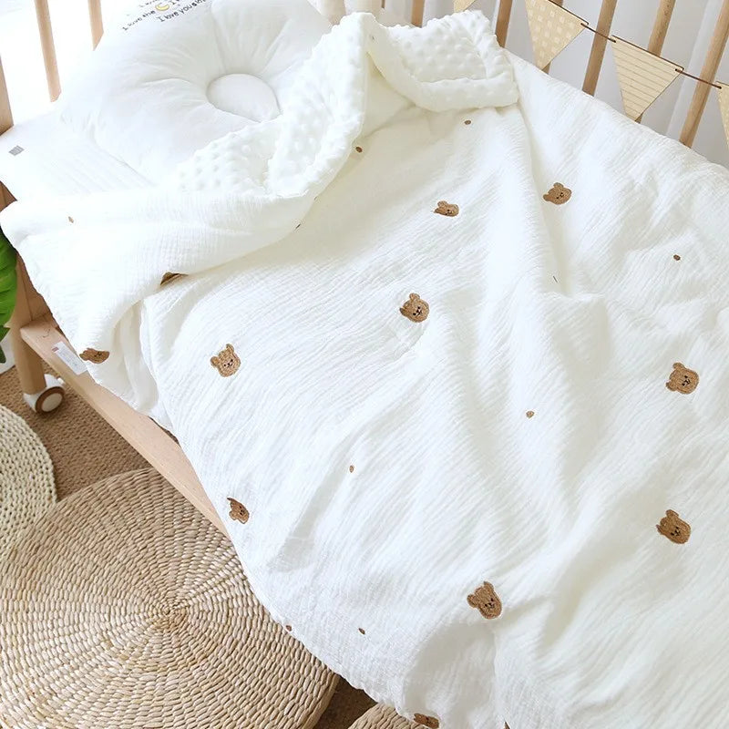Embroidered Winter Cotton Bed Cover - Just Kidding Store