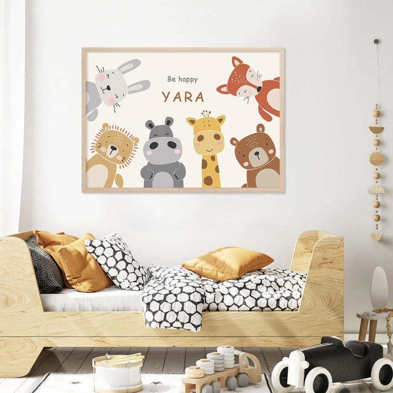 Custom Name Personalised Canvas Poster - Just Kidding Store