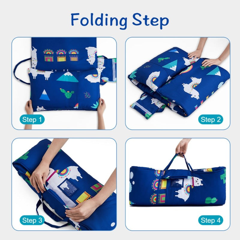 Nap Mat With Removable Pillow - Carry Sleeping Bag - Just Kidding Store
