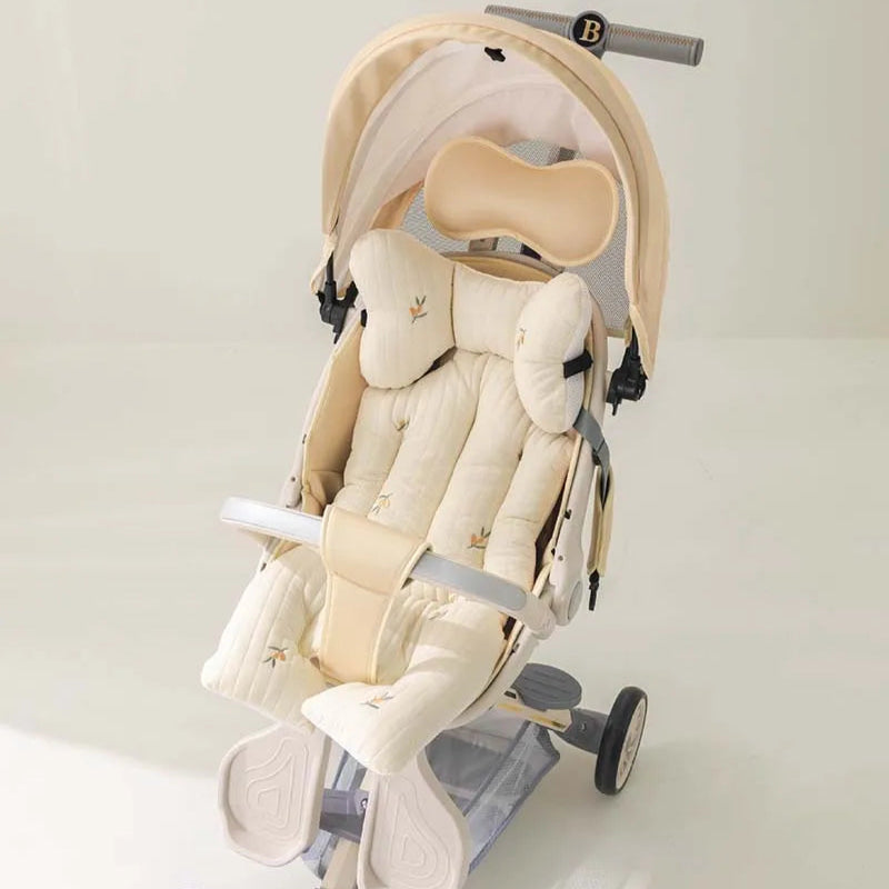 Embroidered Stroller Liner - Thicken Pram Pad - Just Kidding Store