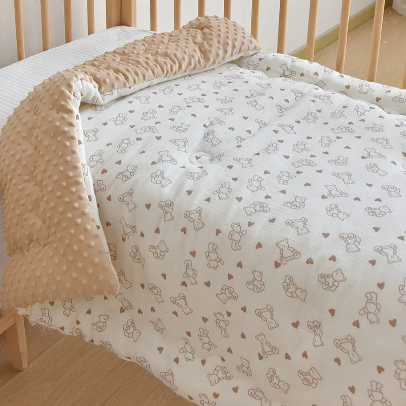 Embroidered Winter Cotton Bed Cover - Just Kidding Store