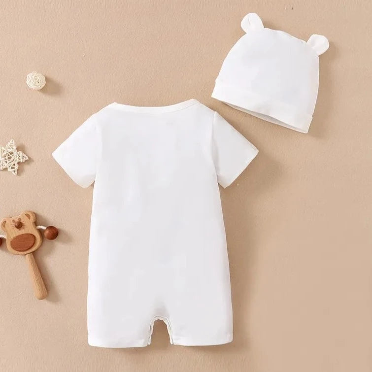 Baby Bear Summer Romper With Hat - Just Kidding Store