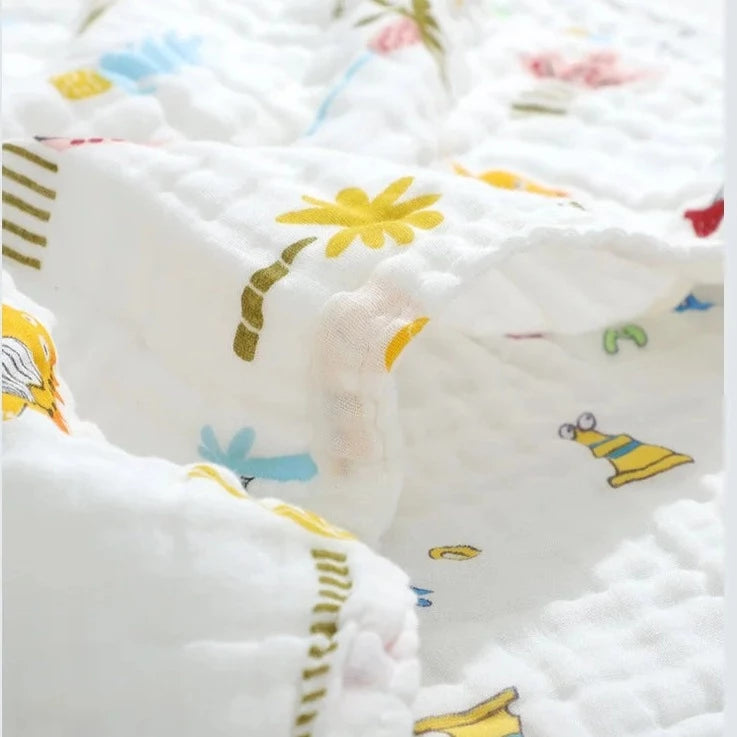 6 Layers Cotton Muslin Swaddle Blanket - Just Kidding Store