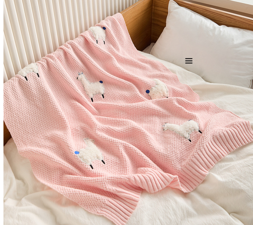 Alpaca Cotton Knitted Baby Children Nursery Blanket - Just Kidding Store