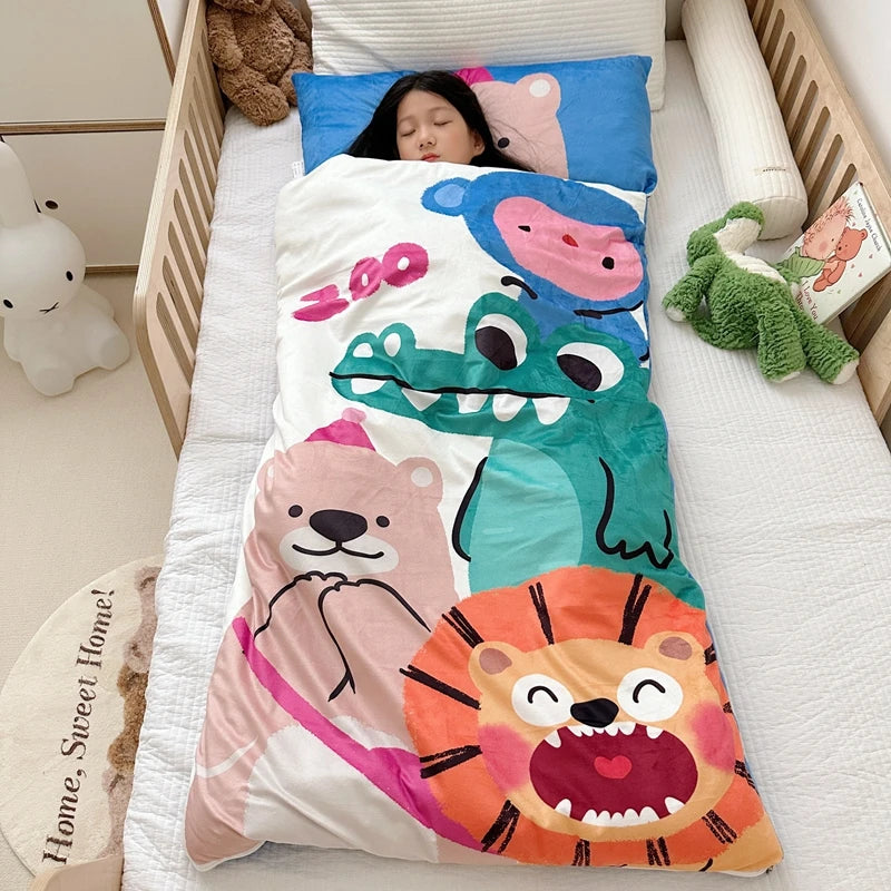 Kids Sleeping Bag With Pillow - Sleeping Envelope - Just Kidding Store