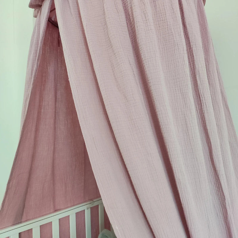 OEKO-Tex Premium Muslin Cotton Canopy With Frills - Just Kidding Store