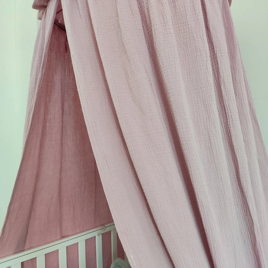OEKO-Tex Premium Muslin Cotton Canopy With Frills - Just Kidding Store