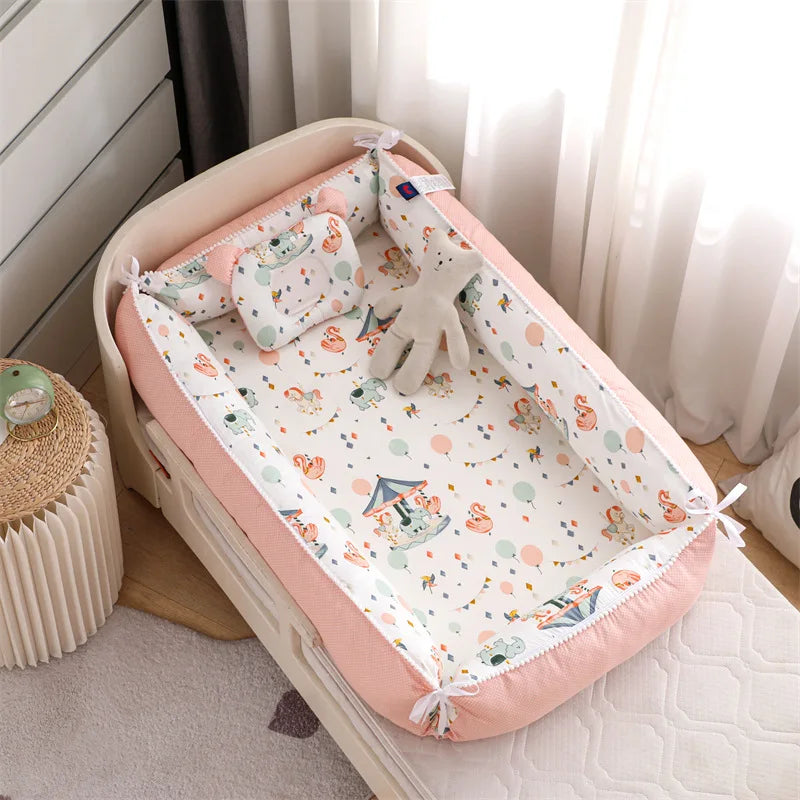 Baby Nest - Portable High Border Infant Crib - Just Kidding Store