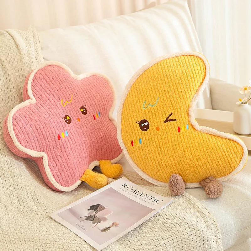 Cartoon Plush Pillow - Moon Star Cloud - Just Kidding Store