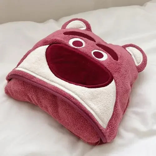 Cartoon Animals Hooded Towel Blanket