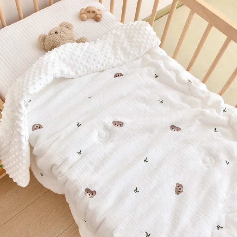 Embroidered Winter Cotton Bed Cover - Just Kidding Store
