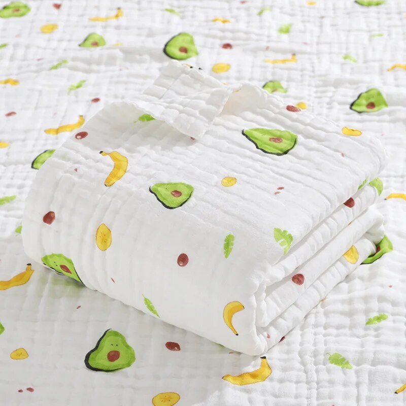 6 Layers Cotton Muslin Swaddle Blanket - Just Kidding Store