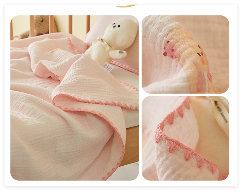 4 Layers Muslin Baby Nursery Blanket - Just Kidding Store