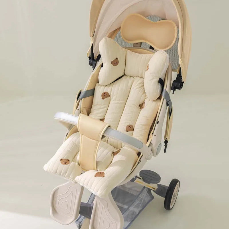 Embroidered Stroller Liner - Thicken Pram Pad - Just Kidding Store