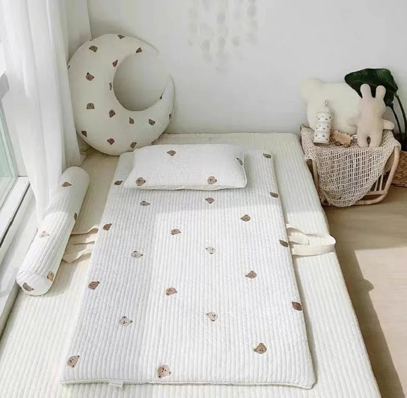 Embroidered Quilted Nursery Children Nap Mat - Just Kidding Store