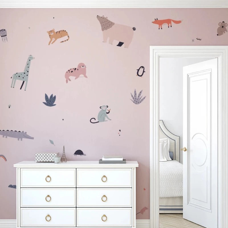Colorful Zoo Animals Wall Decals - Just Kidding Store