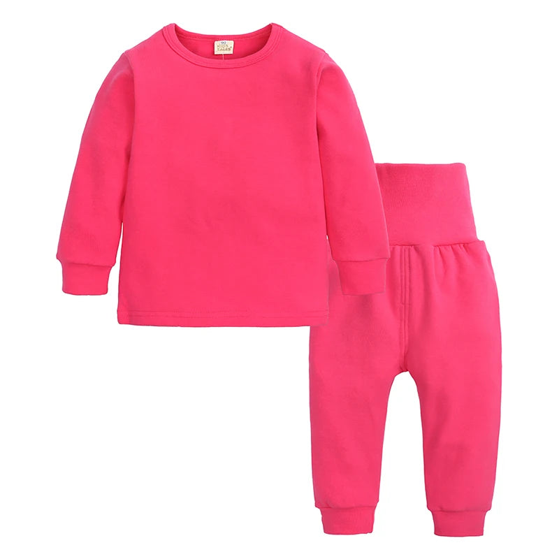 High Waist Sleepwear Set - Kids Pajamas - Pink
