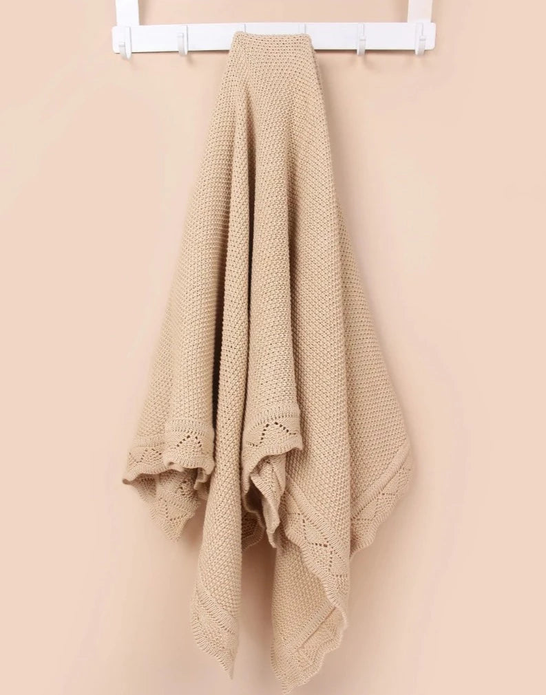 Heirloom Knitted Cotton Baby Children Blanket - Just Kidding Store