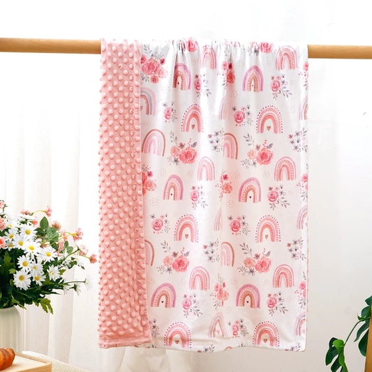 Minky Double Sided Baby Nursery Blanket - Just Kidding Store