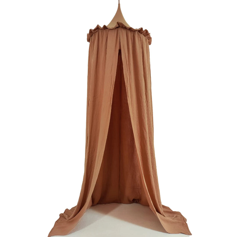 OEKO-Tex Premium Muslin Cotton Canopy With Frills - Just Kidding Store