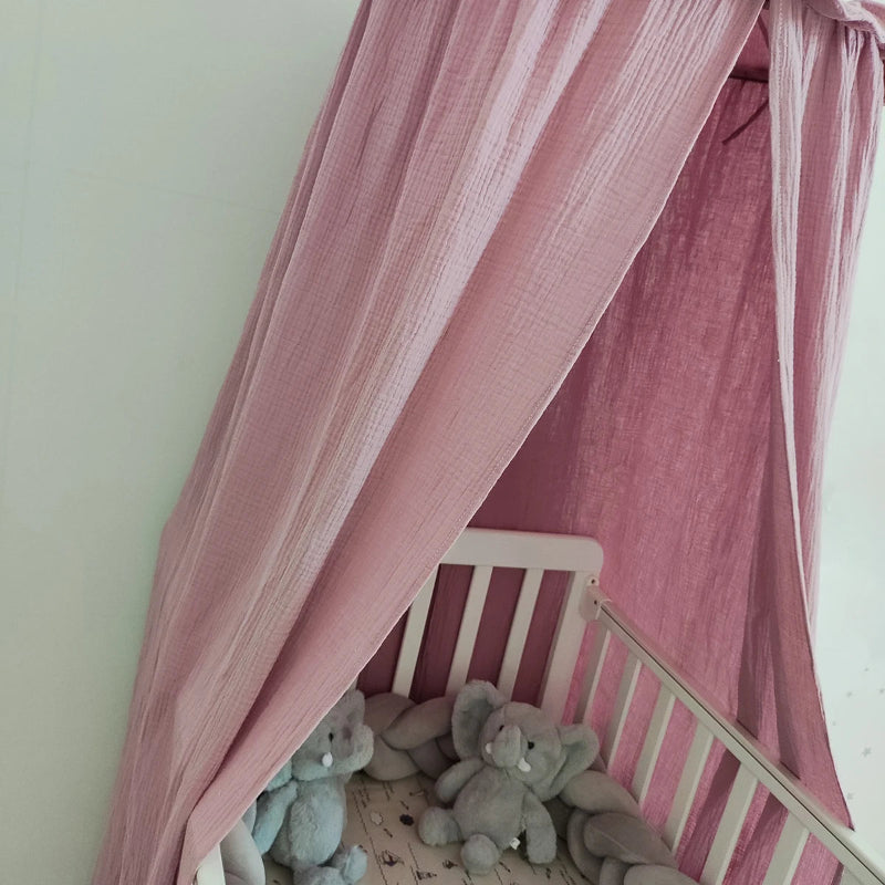 OEKO-Tex Premium Muslin Cotton Canopy With Frills - Just Kidding Store