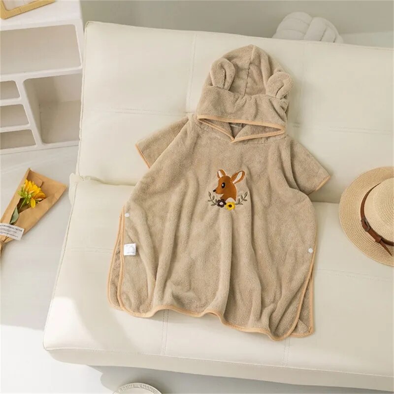 Coral Velvet Hooded Towel - Just Kidding Store